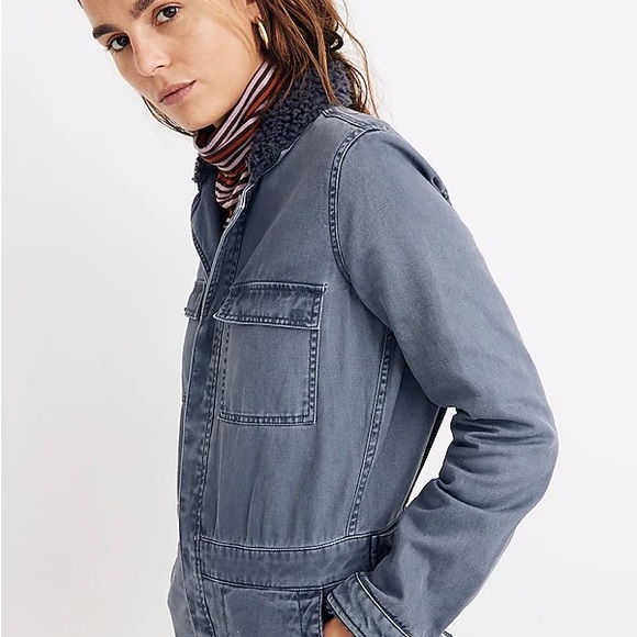 Madewell indigo Sherpa coveralls, NWT! - Picture 3 of 5